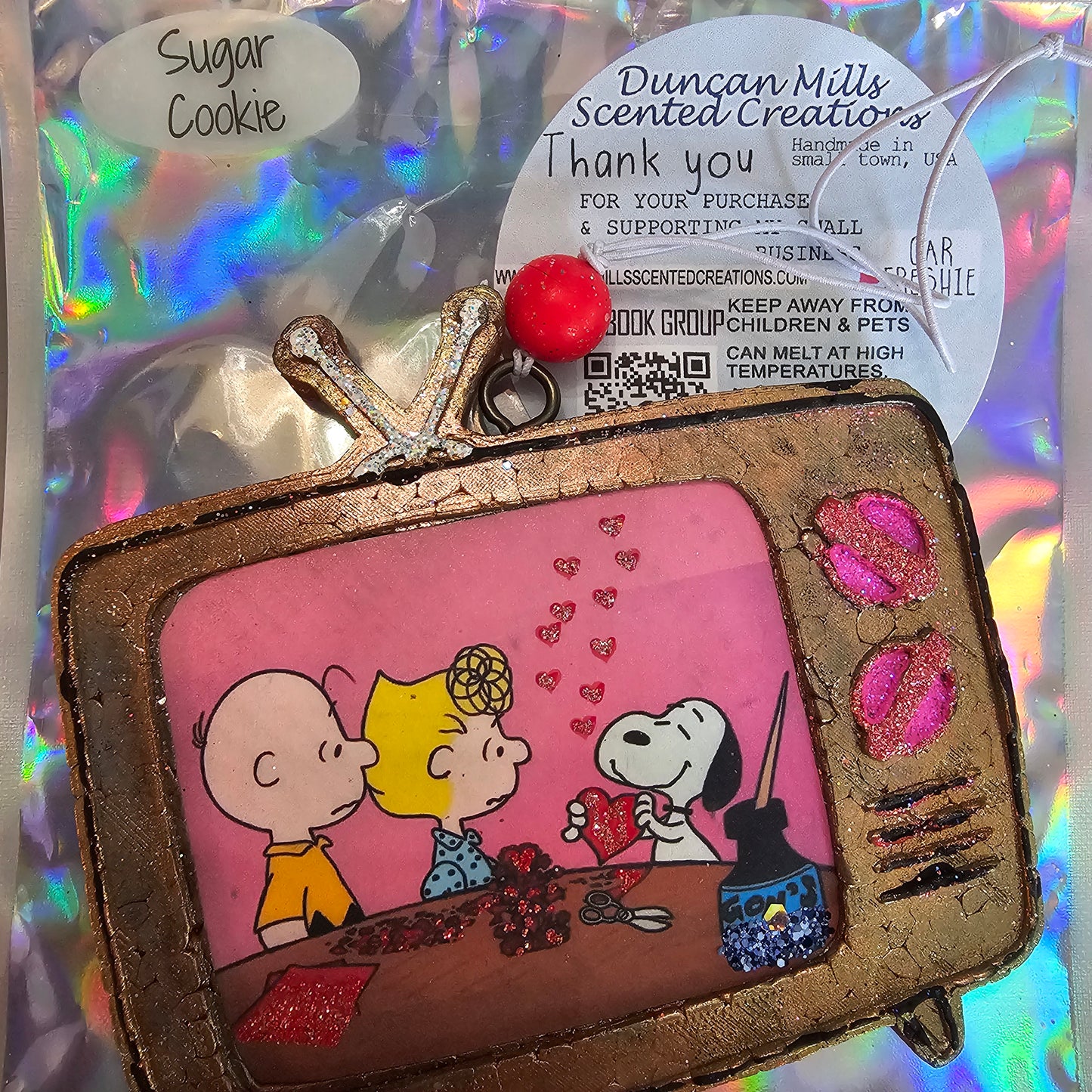 Valentine's Charlie Brown Freshie | Snoopy Freshie | Ready to ship