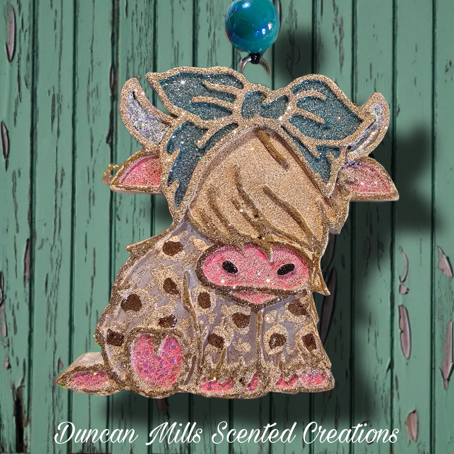 Baby Highland Freshie | Made to order | Cheetah Print | Any color Bow