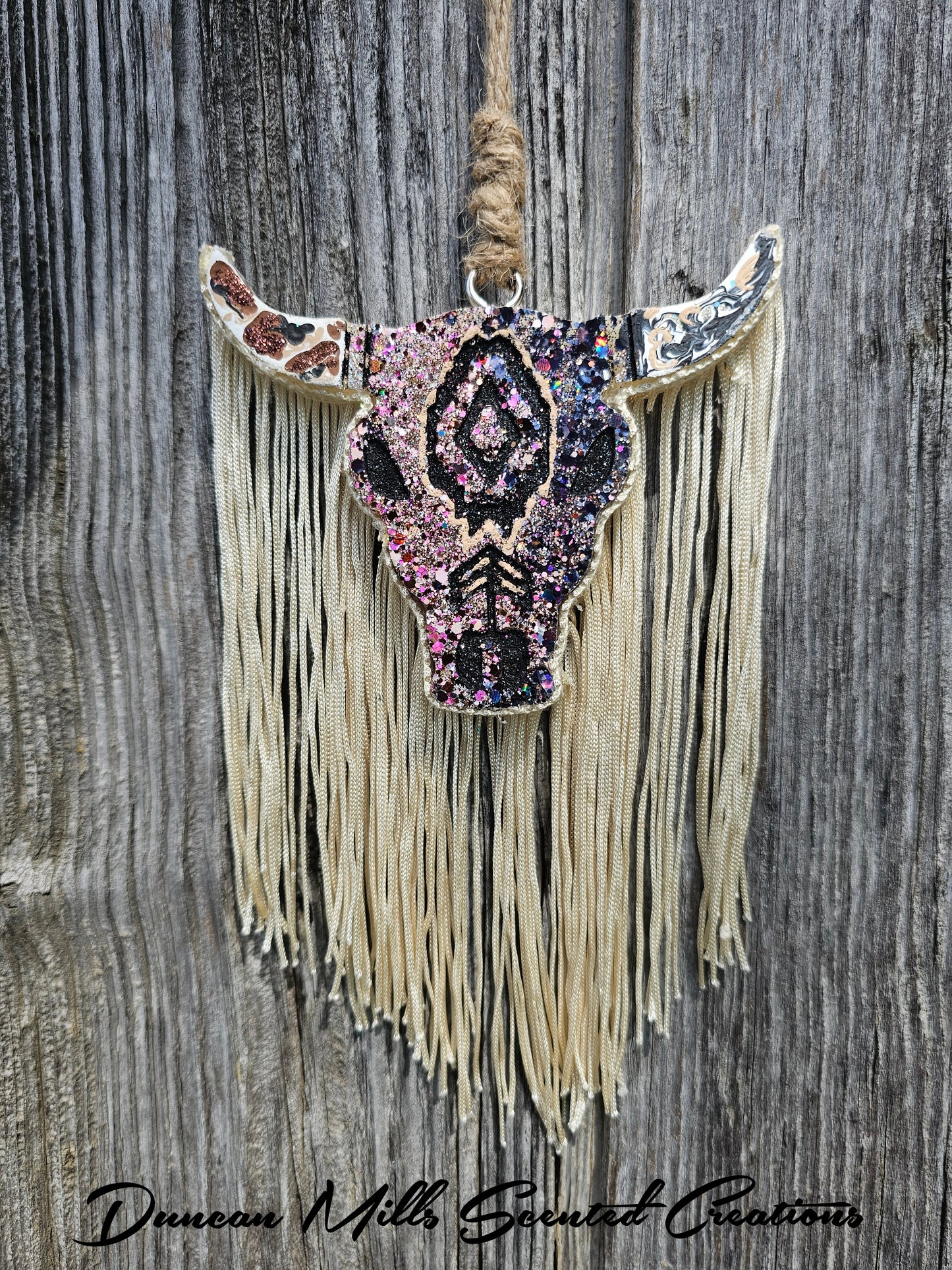 Bull Head Freshie |Pinks |Purples | Cow Print | Glitter | Made to order