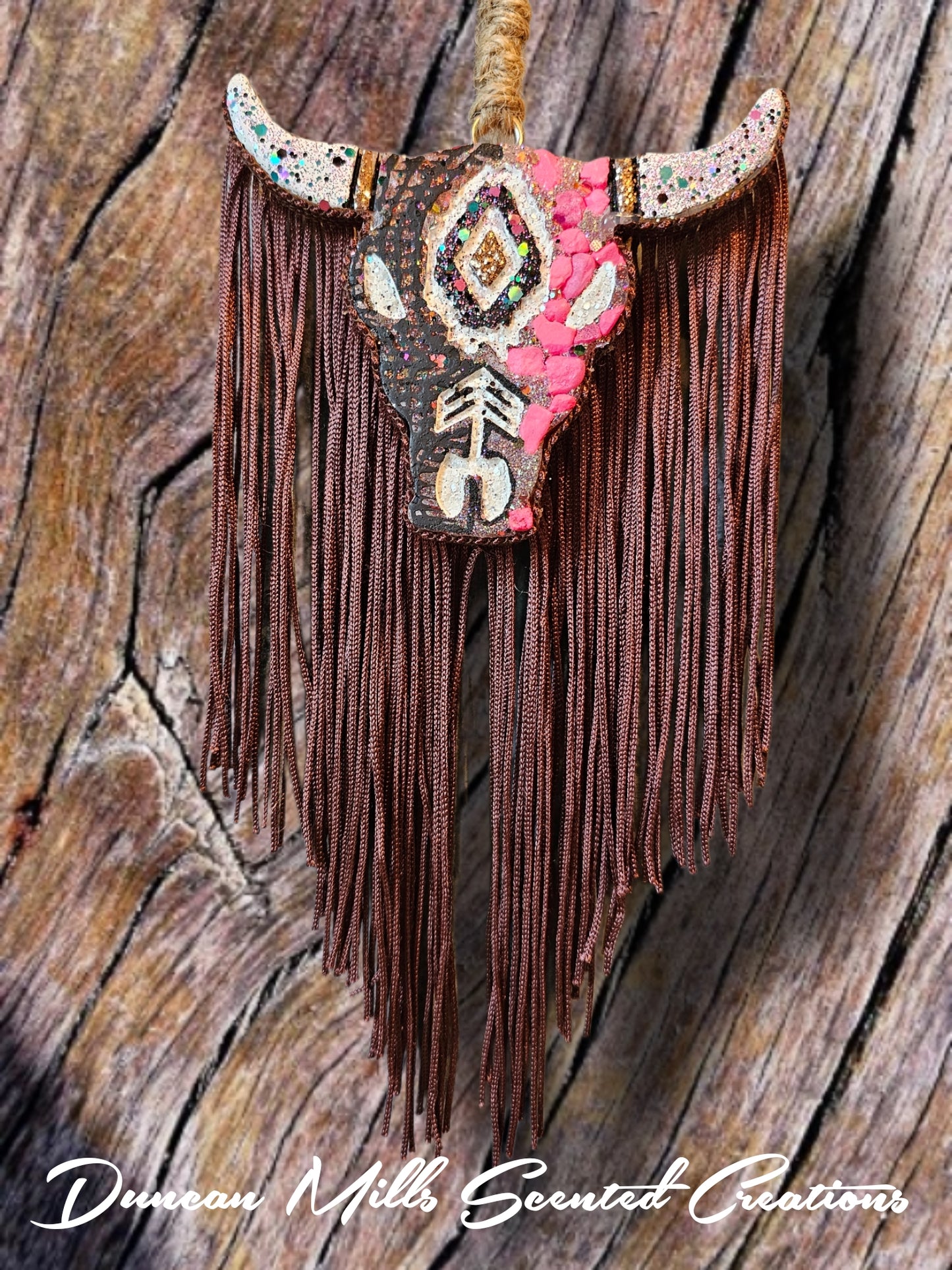 Bull Head Freshie |hot Pinks |Stones | Glitter| Made to order