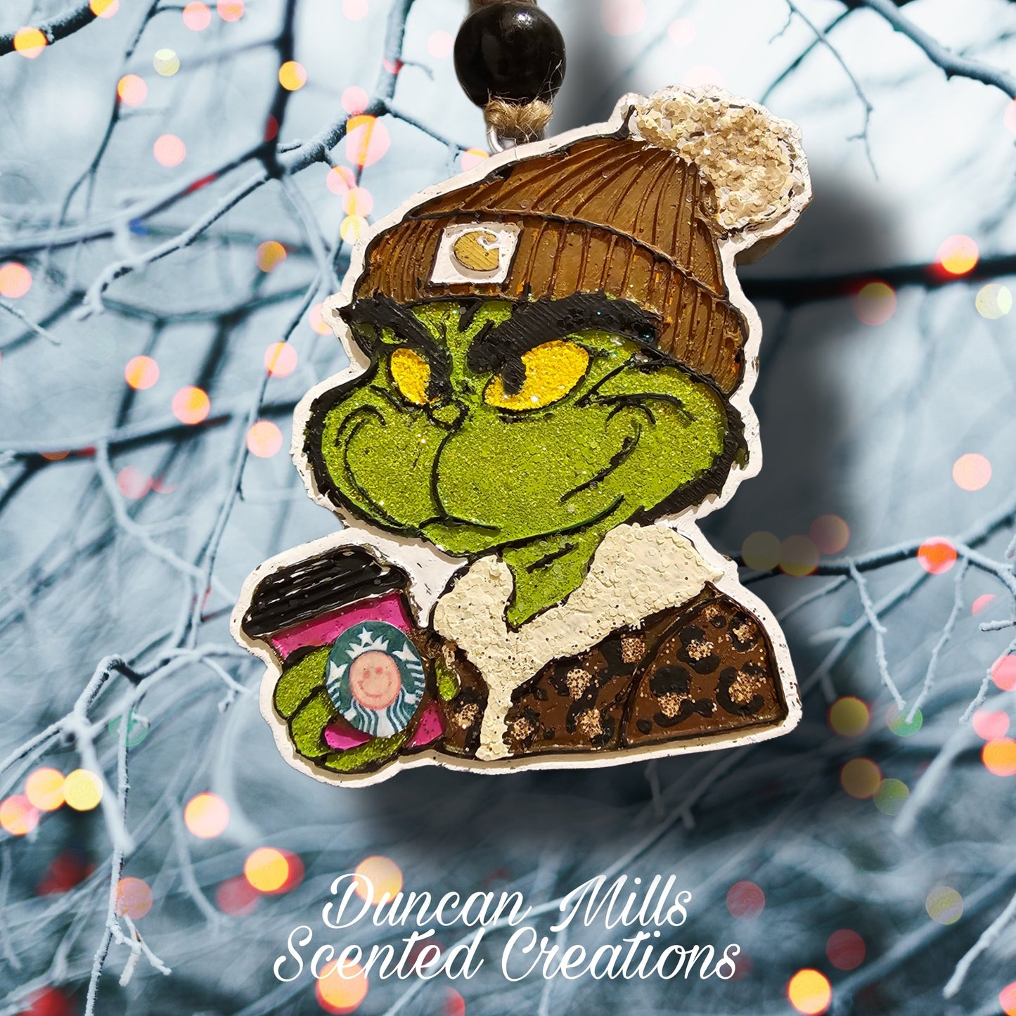 Grinch with Beanie Freshie | Latte lovers | Made to order
