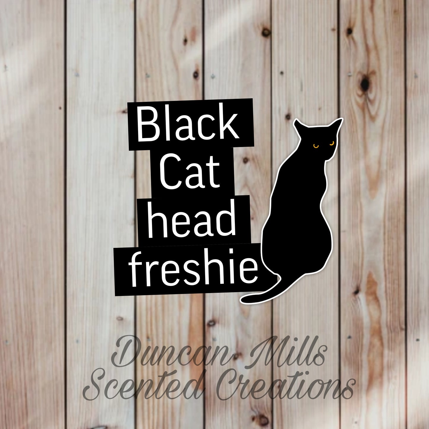 Cat head Freshie | Black | Made to order