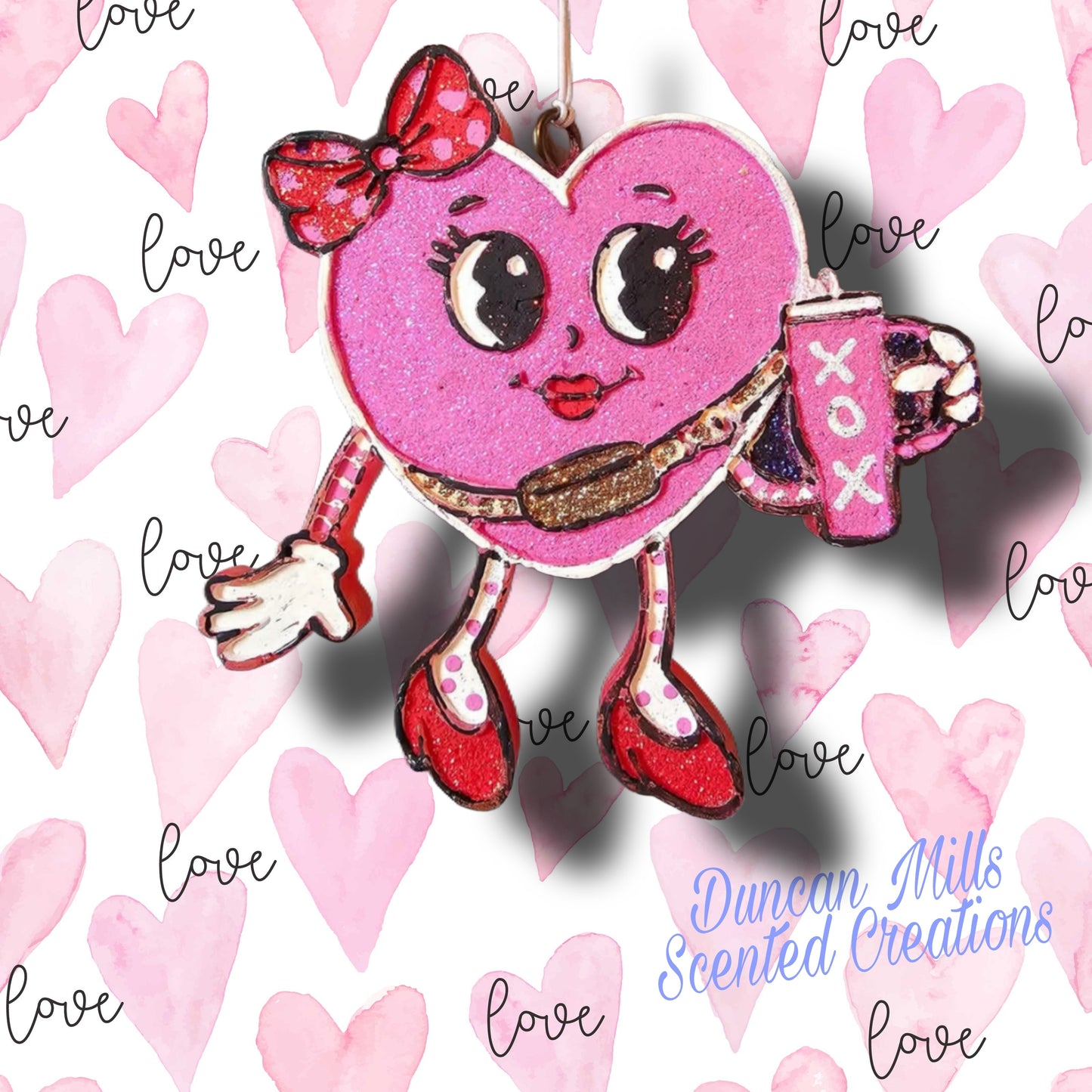 Sweetheart girl Freshie |winter | Valentines inspired| Made to order