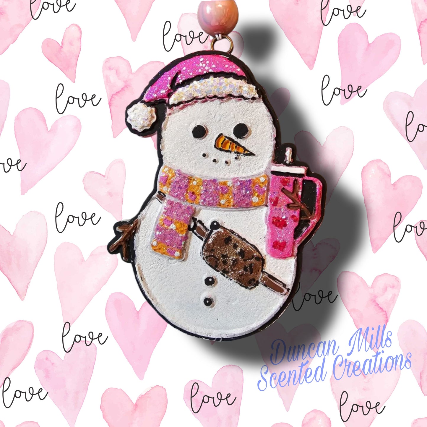 Snowman Freshie |winter | Valentines inspired| Made to order