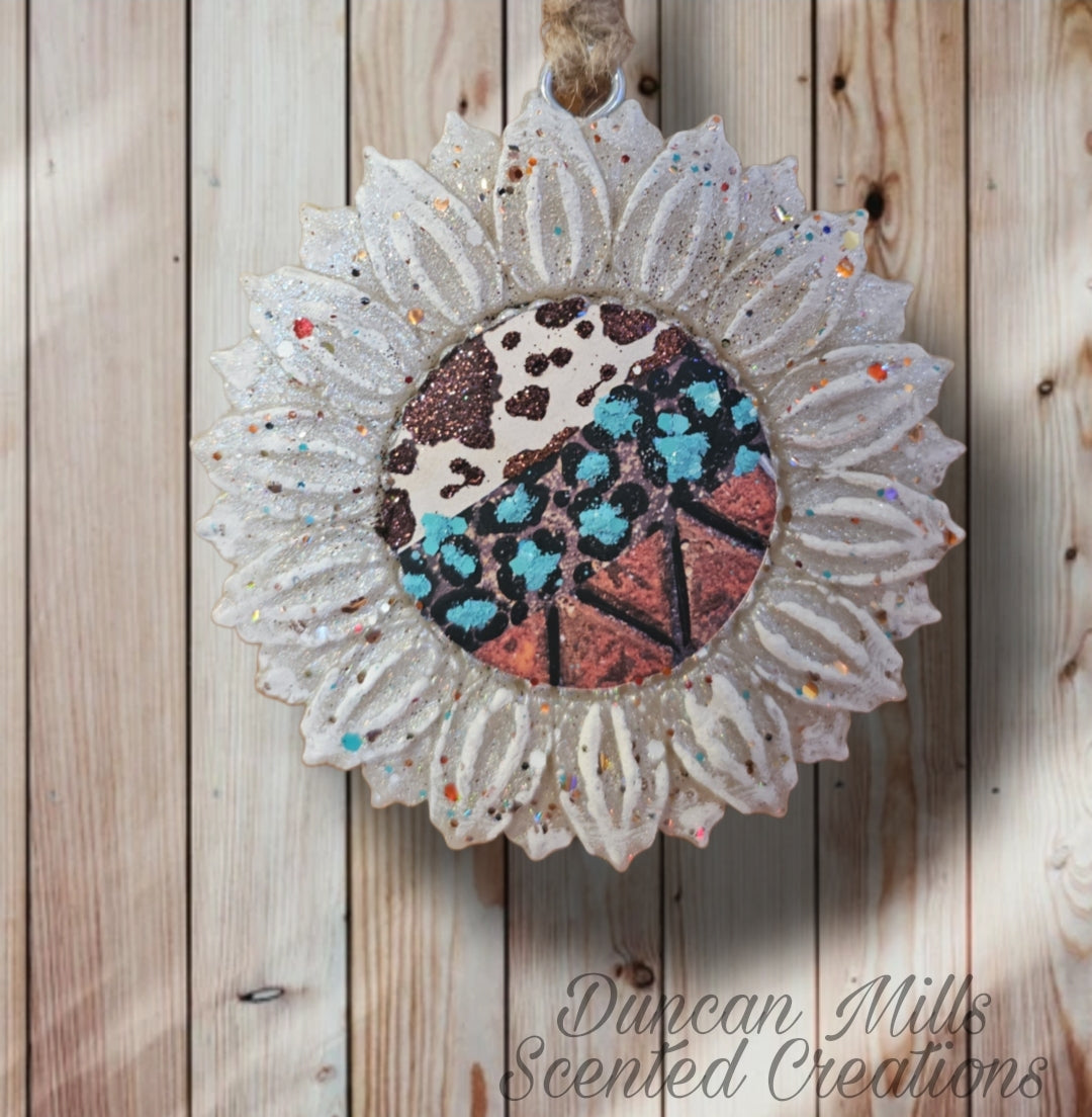 Sunflower | Cow Print | Glitter | Western | Made to order