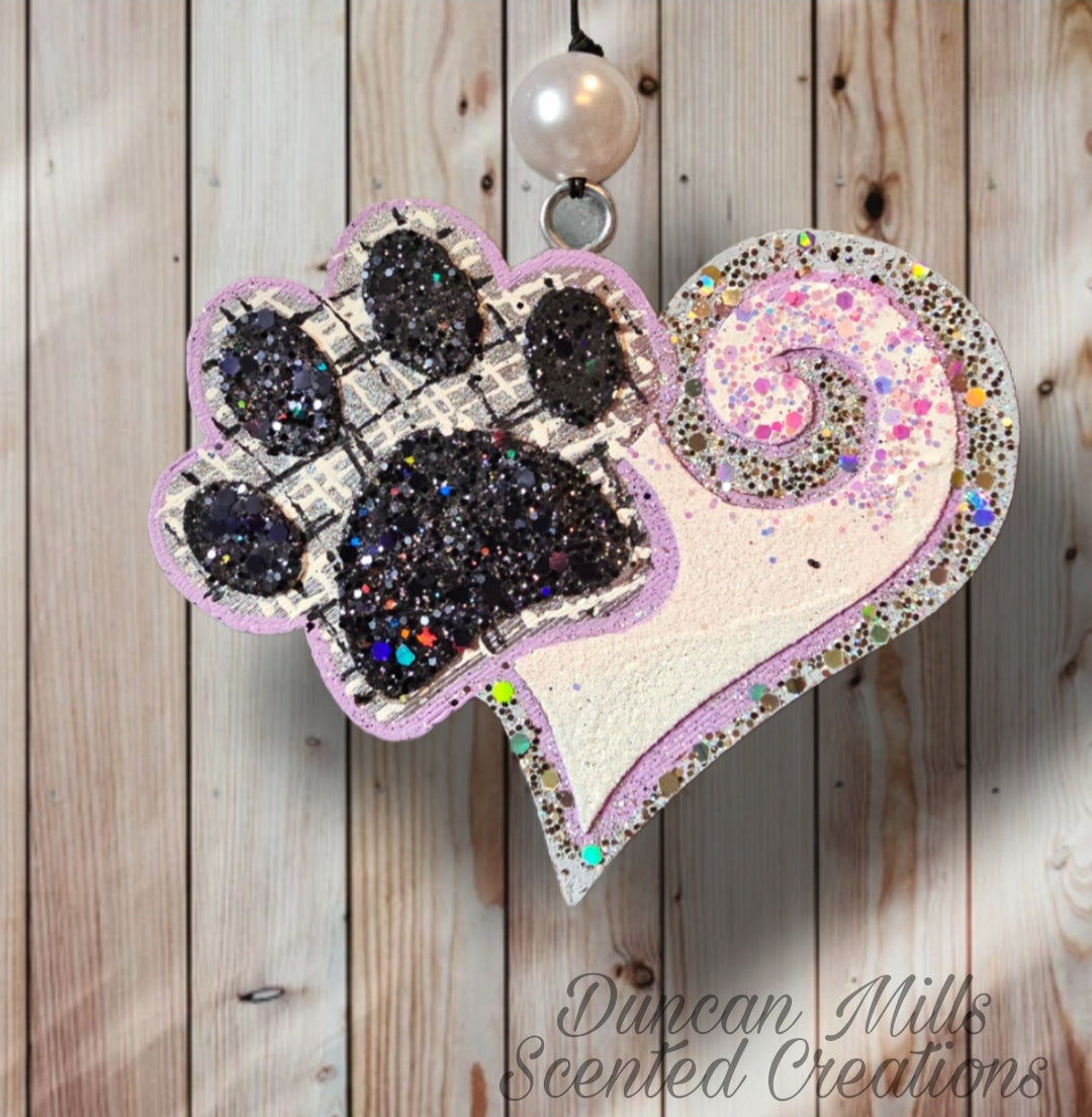 Dog Print | plaid Scroll Heart | Made to order | Any colors