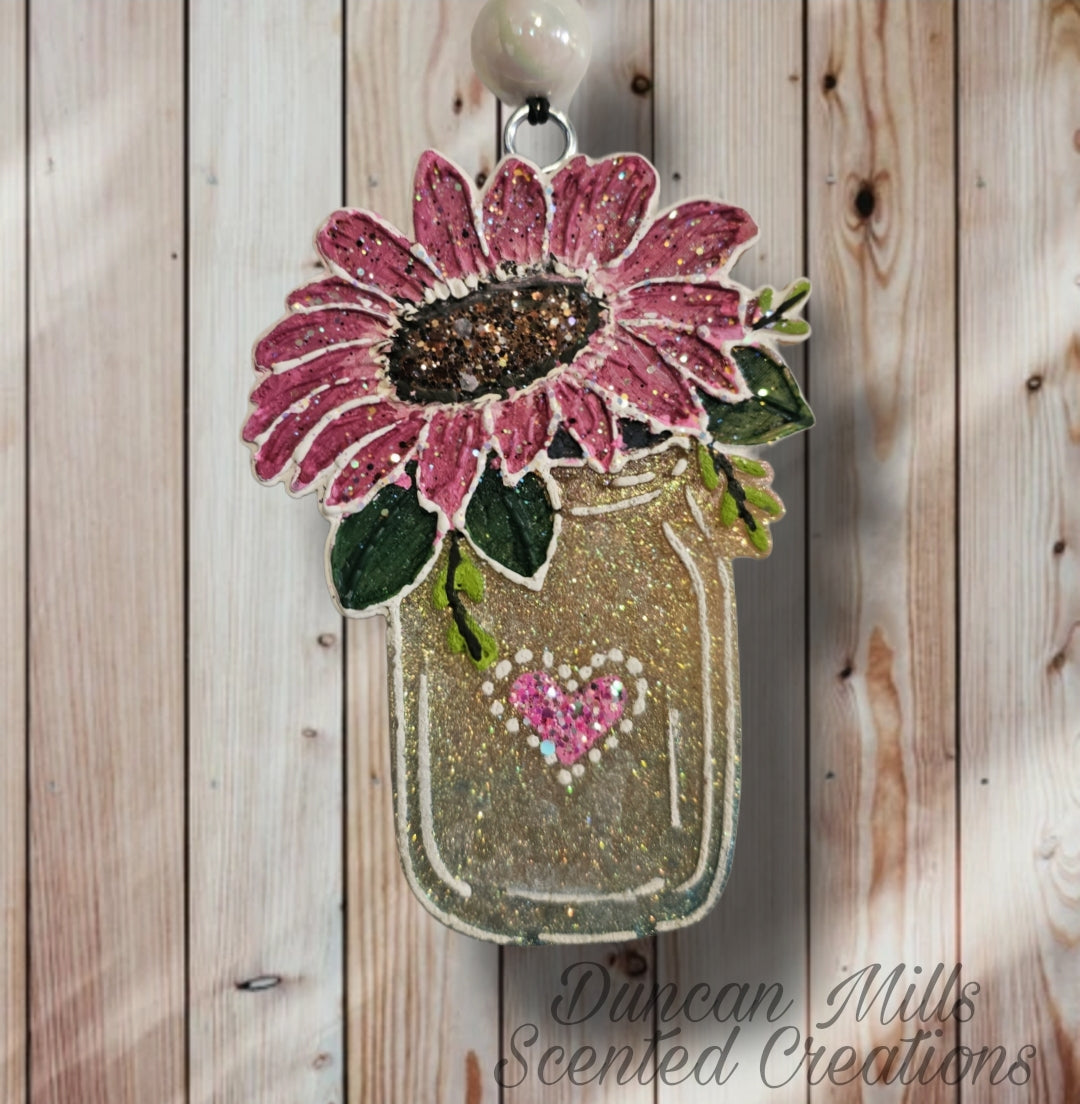 Sunflower Mason Jar Freshie | Made to order