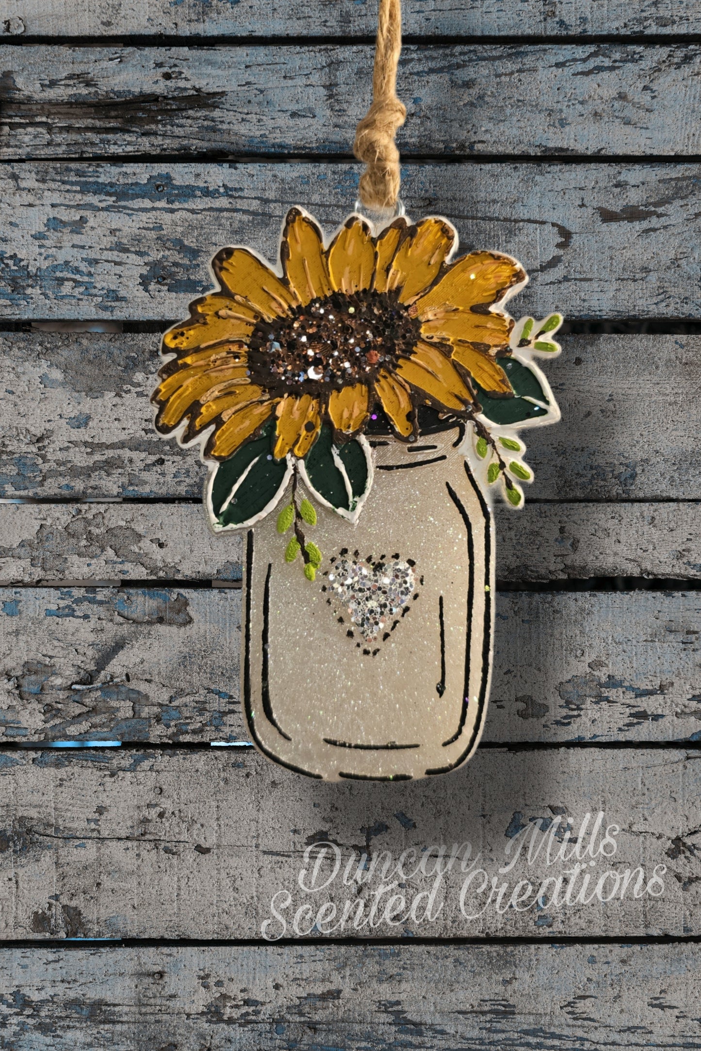 Sunflower Mason Jar Freshie | Made to order