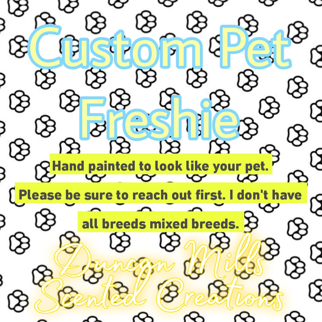 Aussie head | Hand painted Car Freshie | Choose custom or basic | List scent