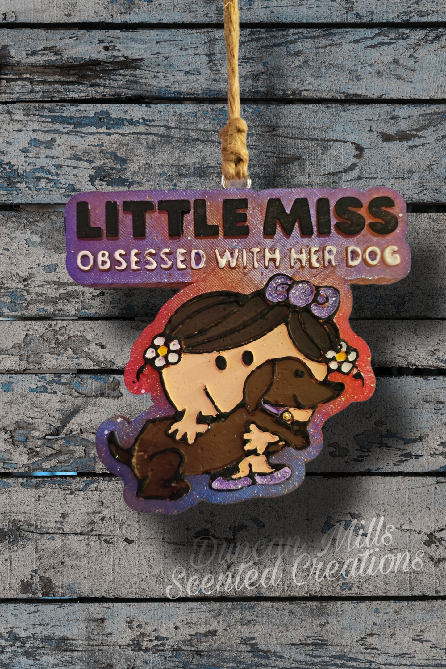 Little Miss Obsessed with her Dog Freshie | Made to order