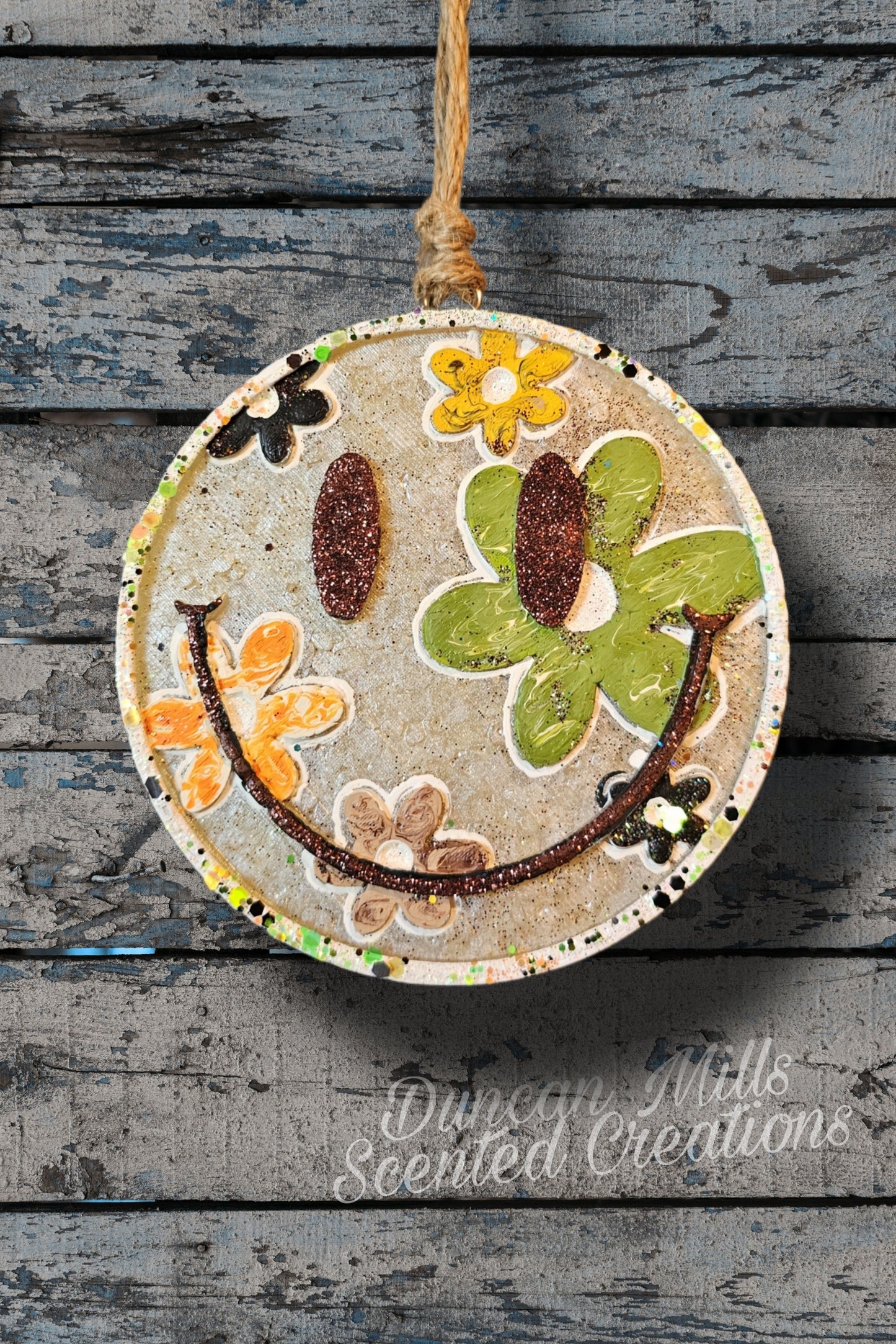 Flowered Smiley Face Freshie | Large