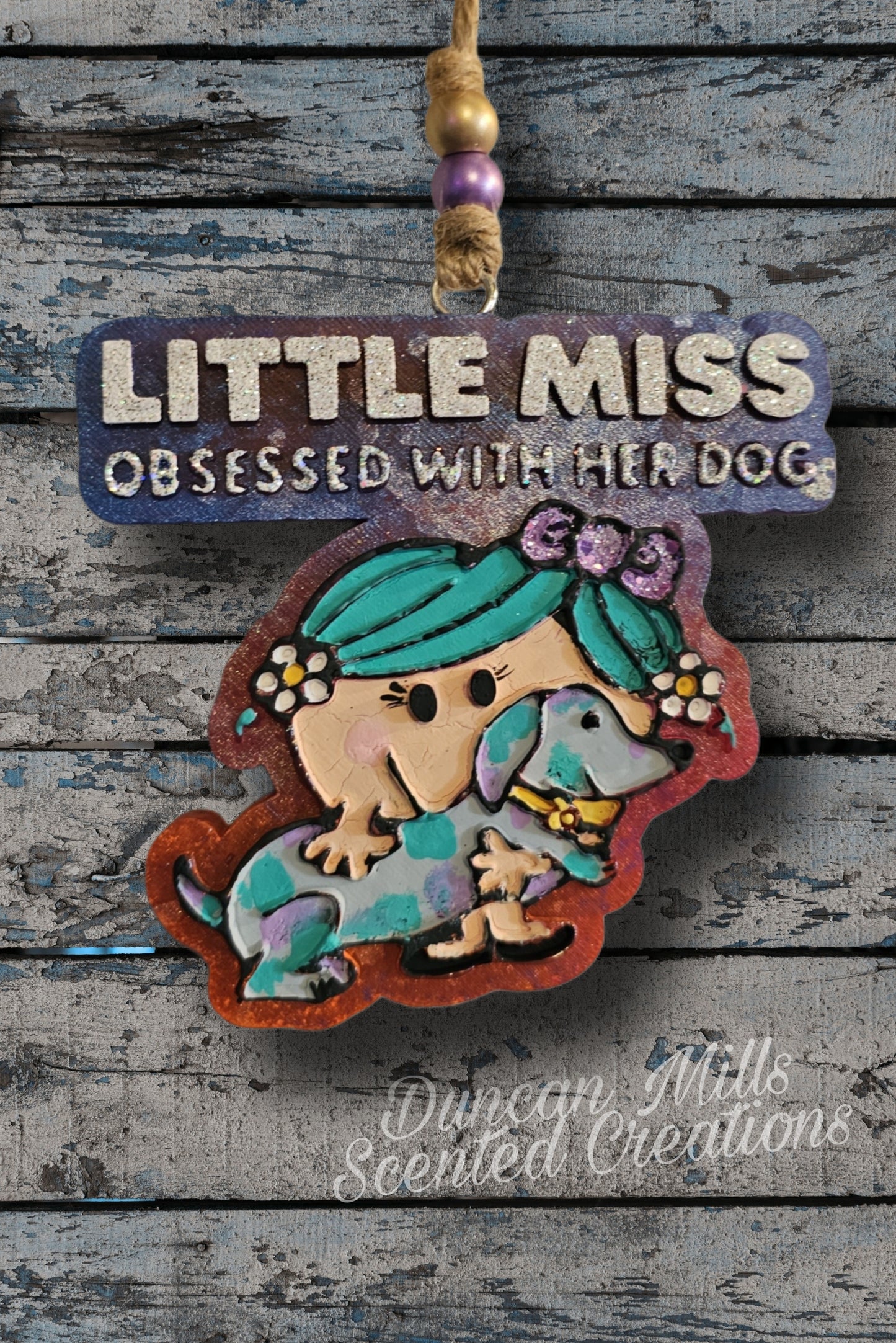 Little Miss Obsessed with her Dog Freshie | Made to order
