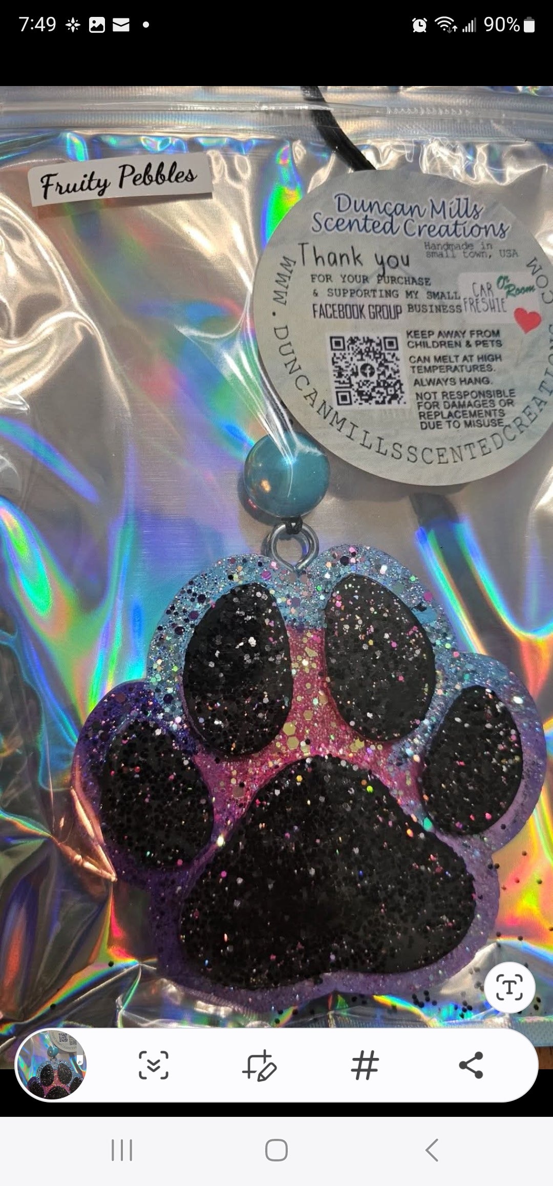 Paw Print | Diamond Glitter | Made to order
