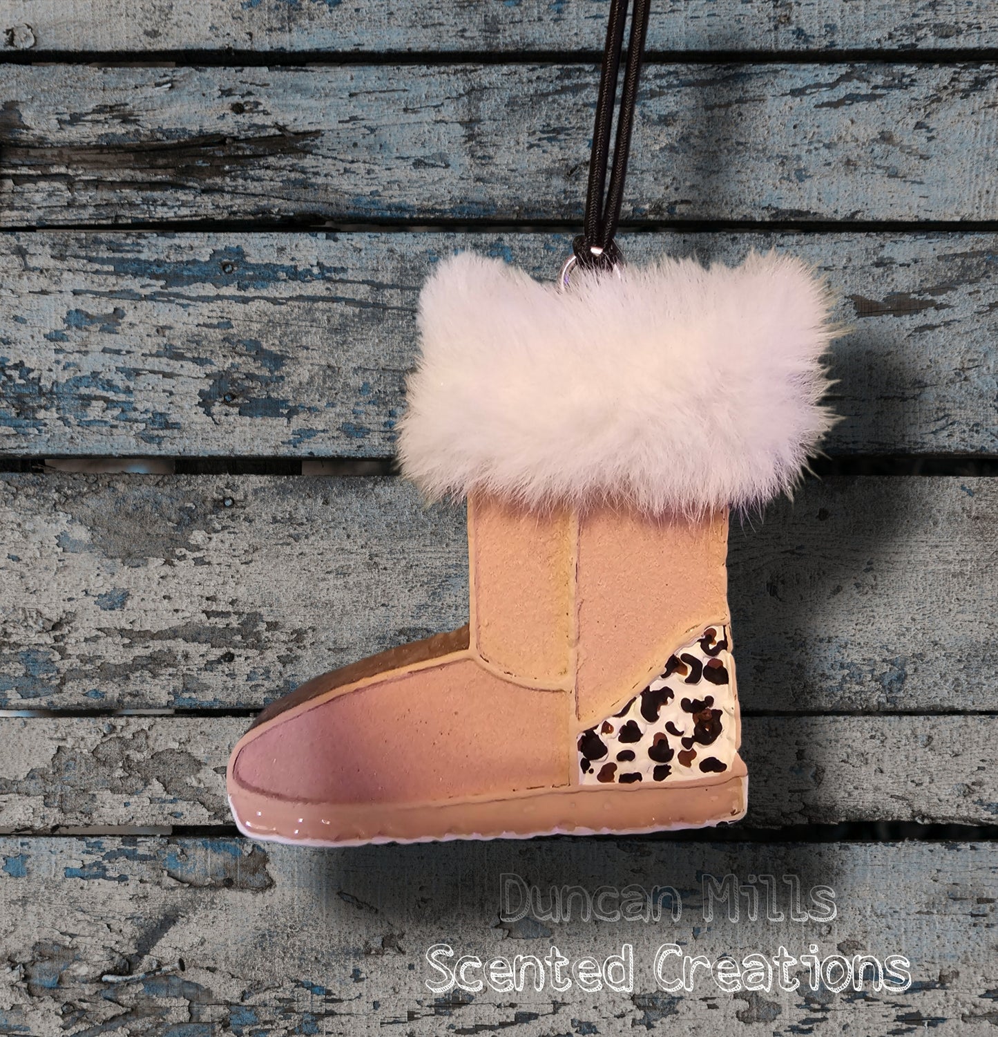 Boots | Velvet texture | white Fur Freshie |Made to order