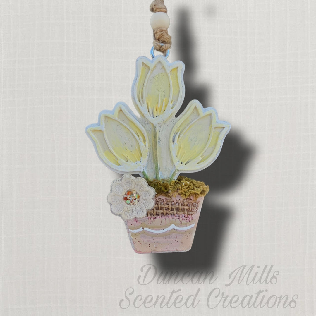 Pot of Tulips Freshie | Boho | Made to order
