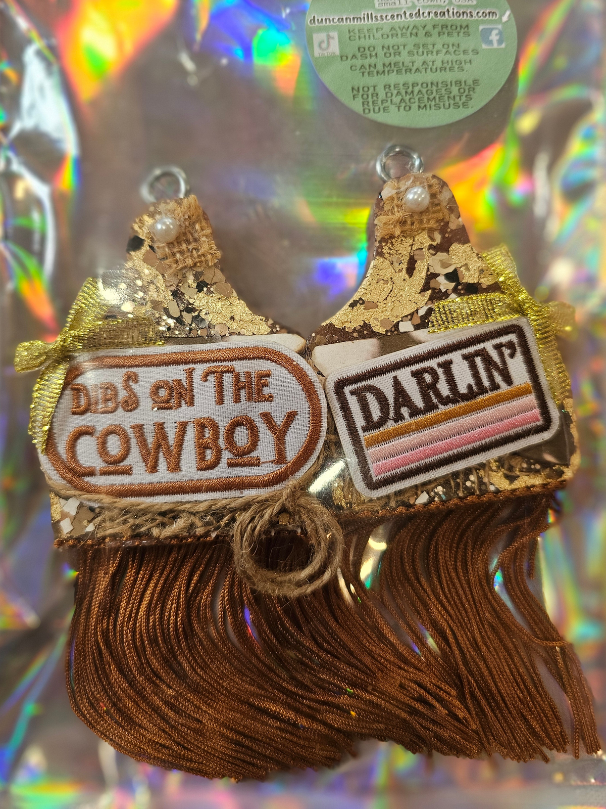 Dibs on the Cowboy & Darlin' – Western Fringe Vent Clip Set | Made to order