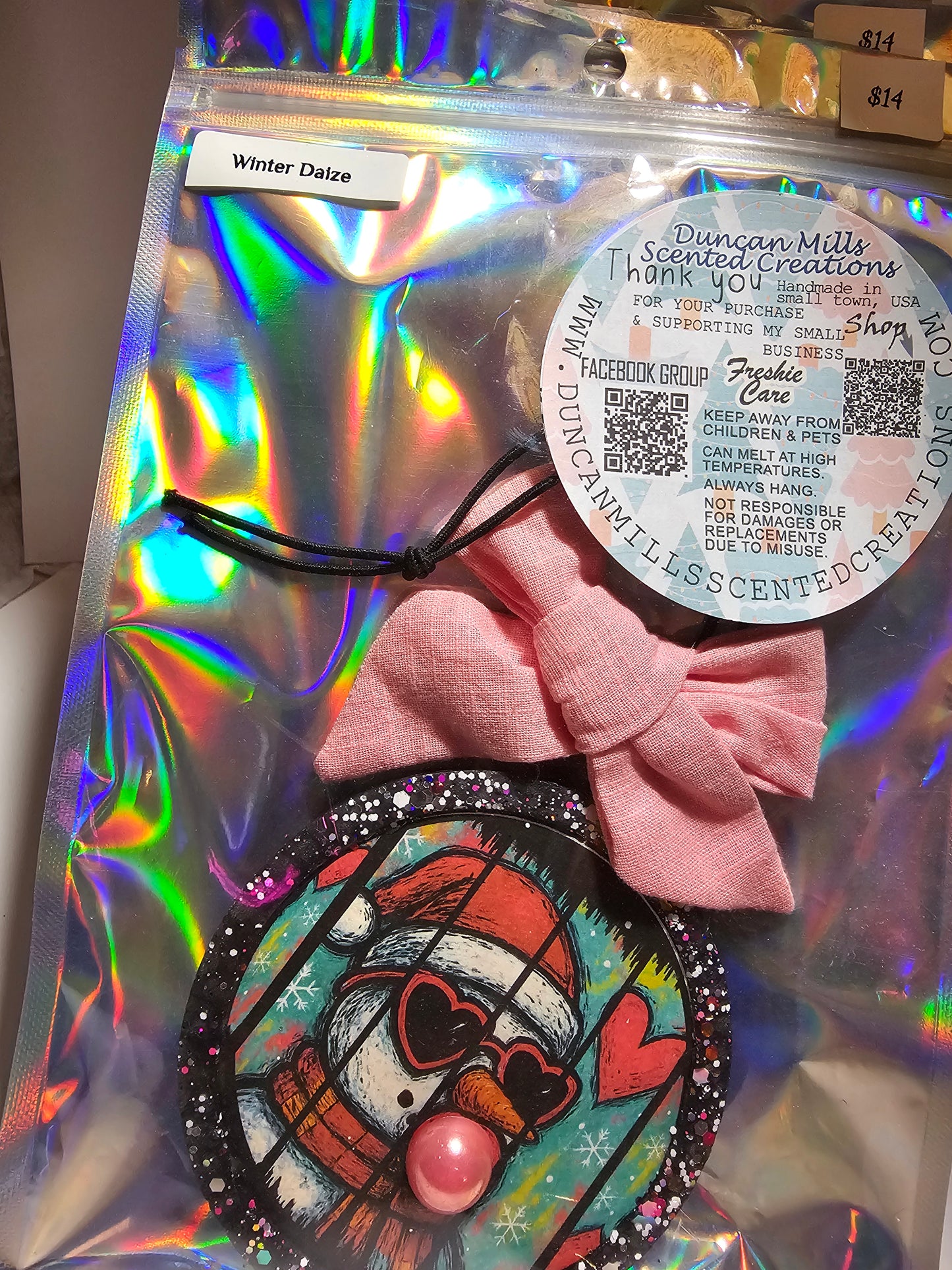 RTS Snowman Bubble blowing Freshie | Scent on photo