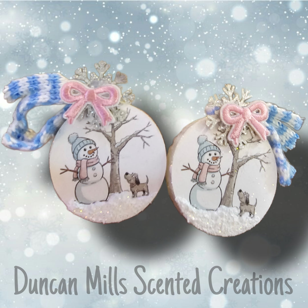 Snowman & Pup Vent Set |Made to order