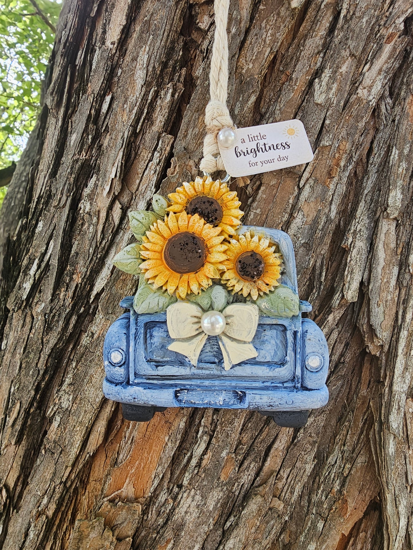 Ready-to-ship | A little brightness for your day Sunflower Truck Freshie | Cranberry Marmalade scent