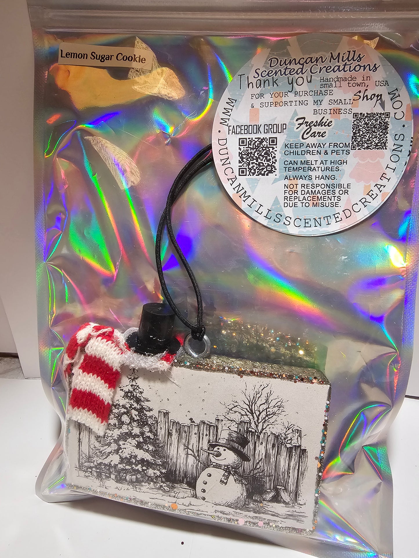 RTS Snowman Scene Freshie | Scent on photo