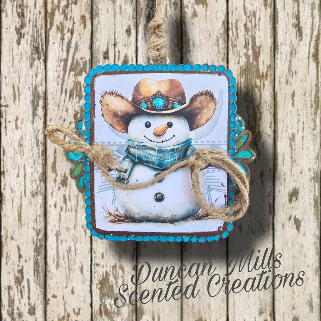 Western Snowman Freshie | Choose size | Made to order