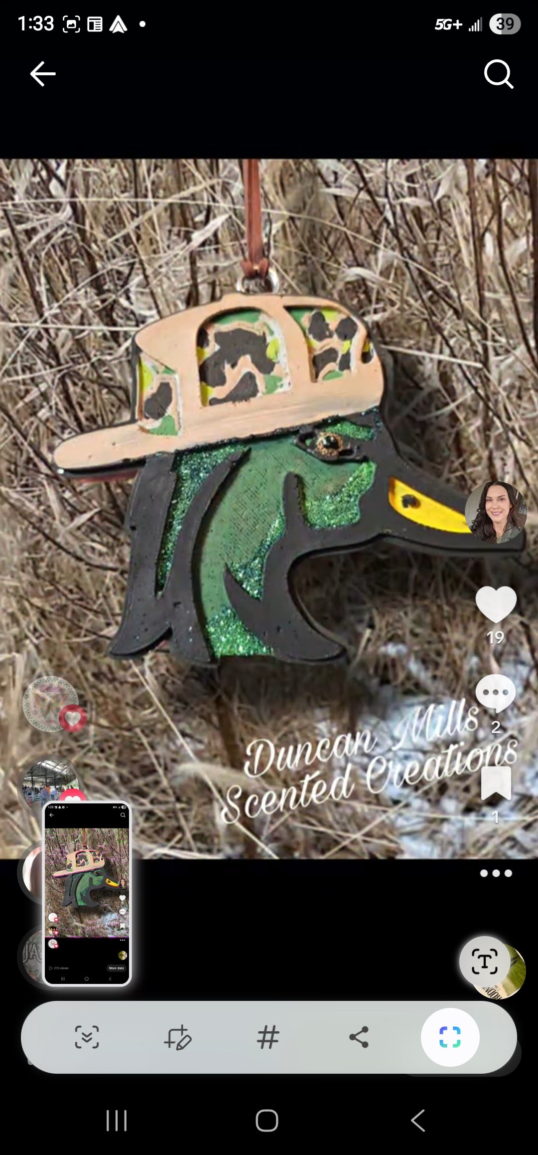 Duck with cap Freshie | Hunters Freshie | Made to order