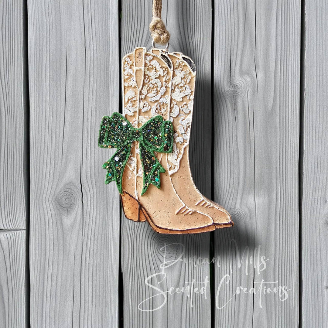 Cowboy boots Freshie |Floral | Choose color | Made to order