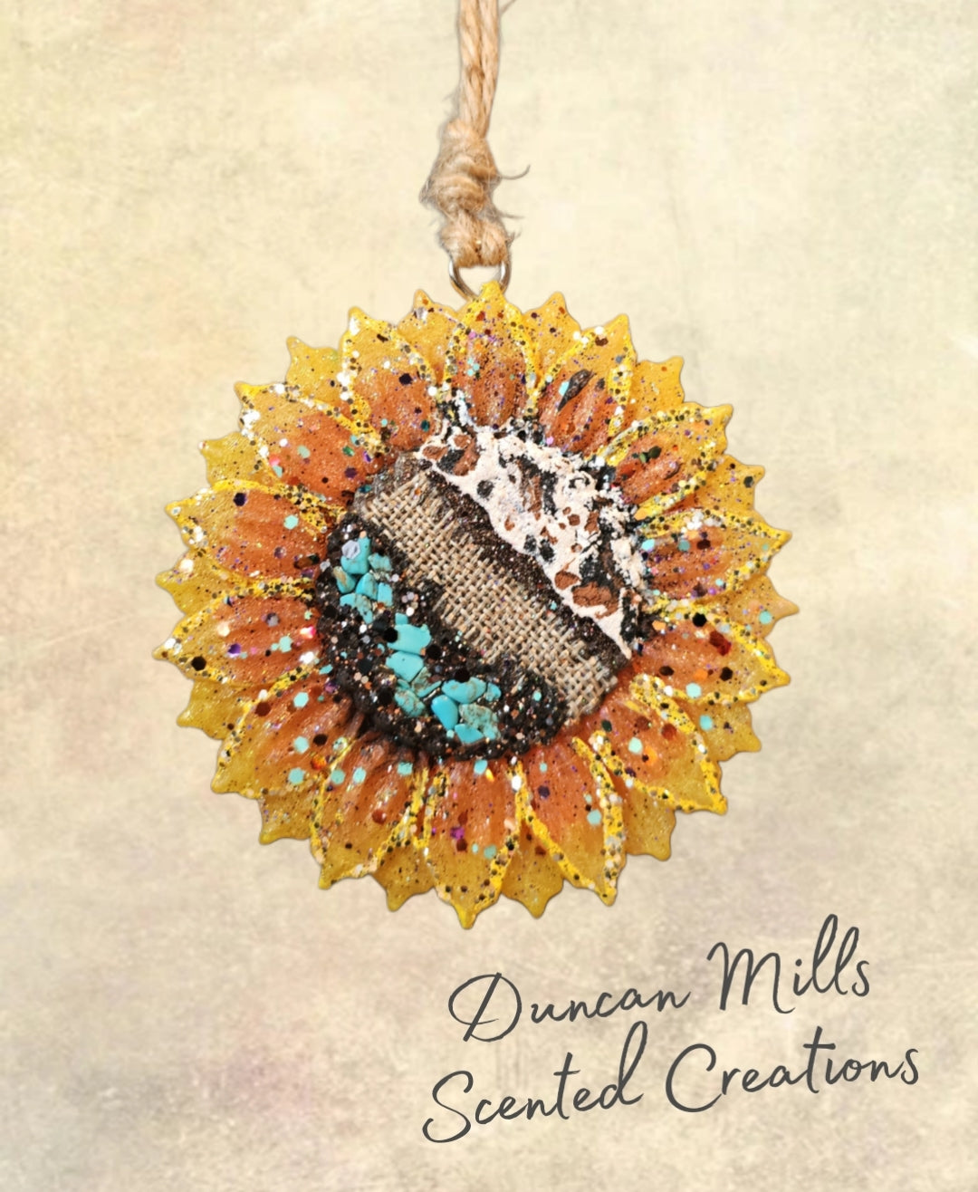 Sunflower | Turquoise | Burlap | Western | Made to order
