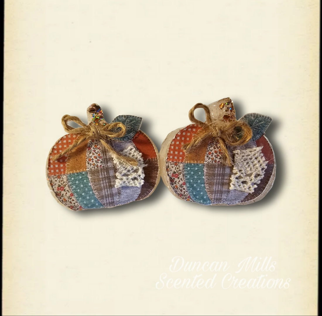 Heirloom Patchwork Pumpkin Vent Set | Made to order