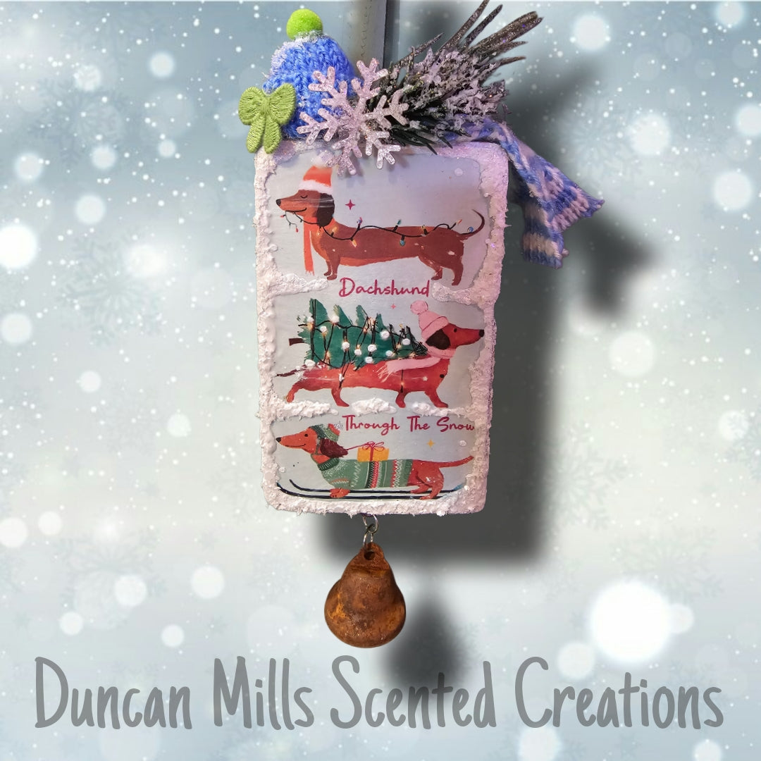 Dachshund Through the Snow Freshie | Made to order