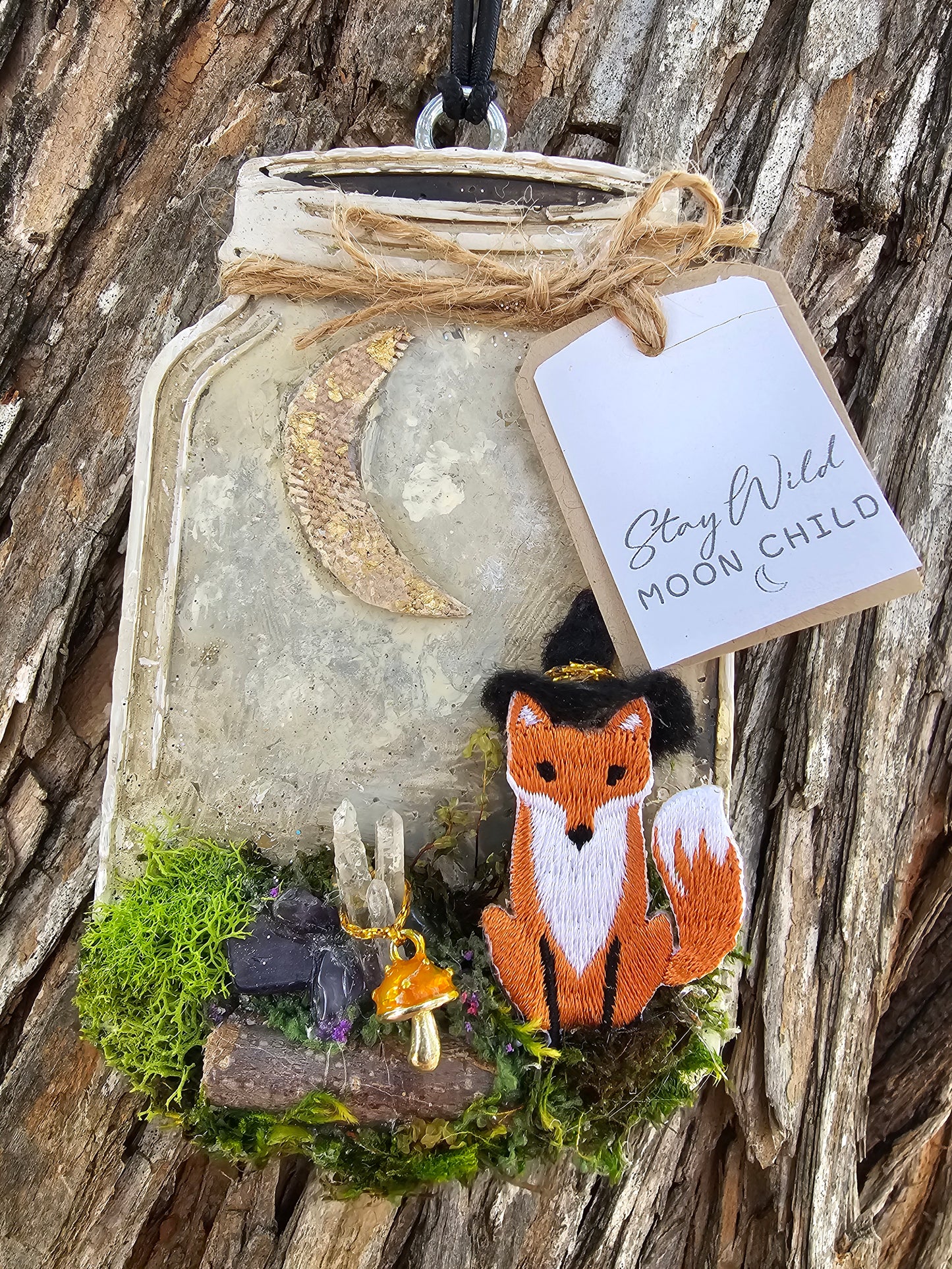 Ready-to-ship | Stay Wild Moon Child Fox Freshie | Apple Clove Butter Scent