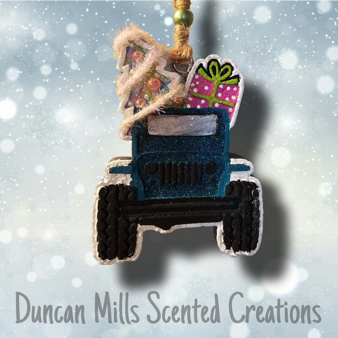 Holiday Jeep Freshie | Made to order