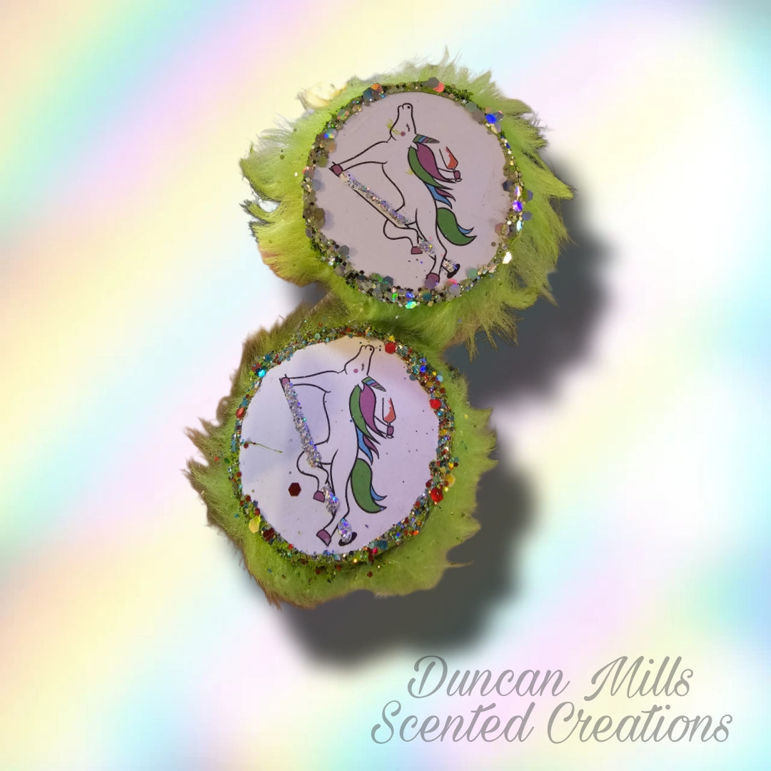Turning 50 vent clips | Unicorns | Fuzzy | Made to order