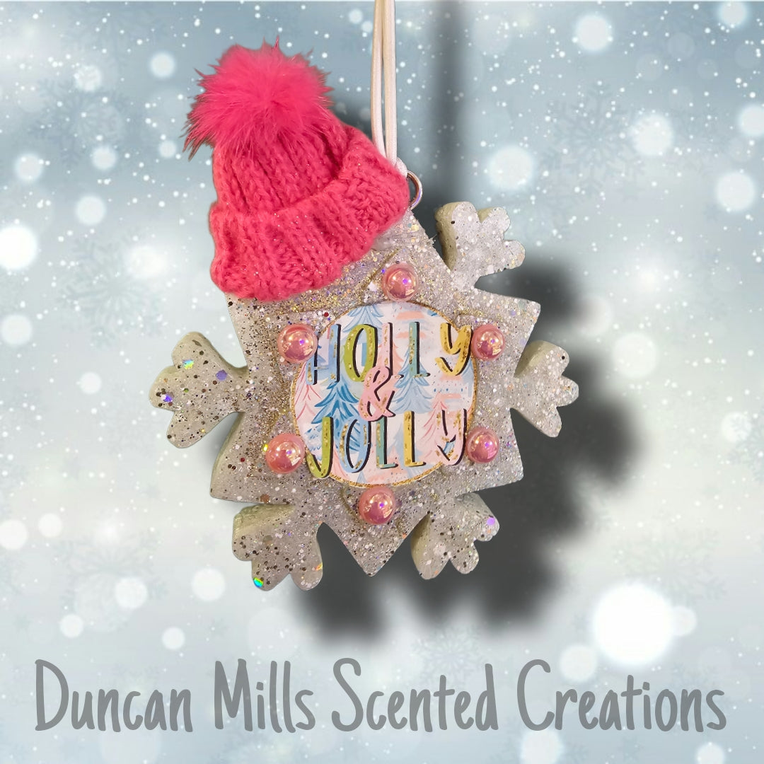 Holly Jolly Snowflake |Made to order