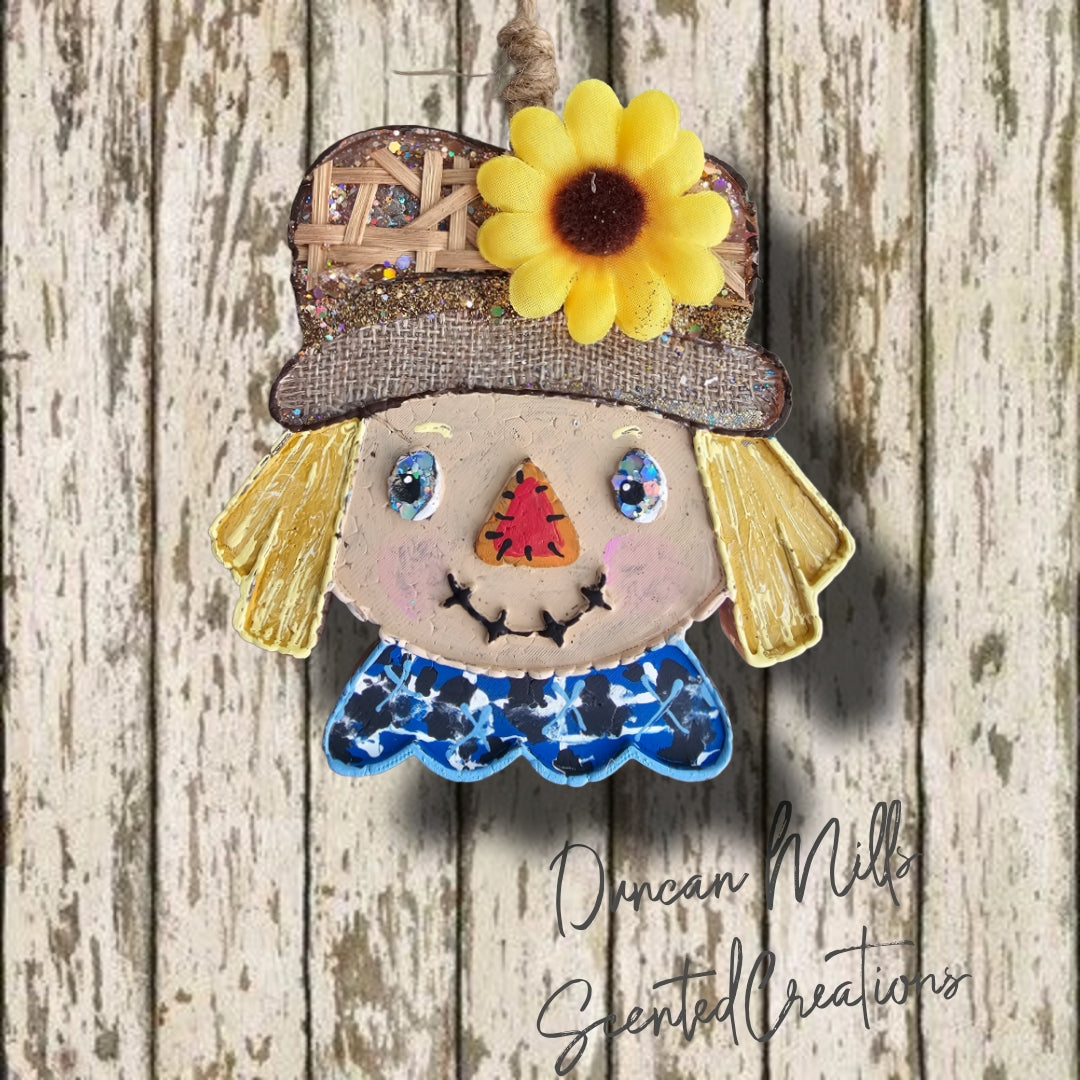 Scarecrow Freshie | Burlap patches |Sunflower | Made to order