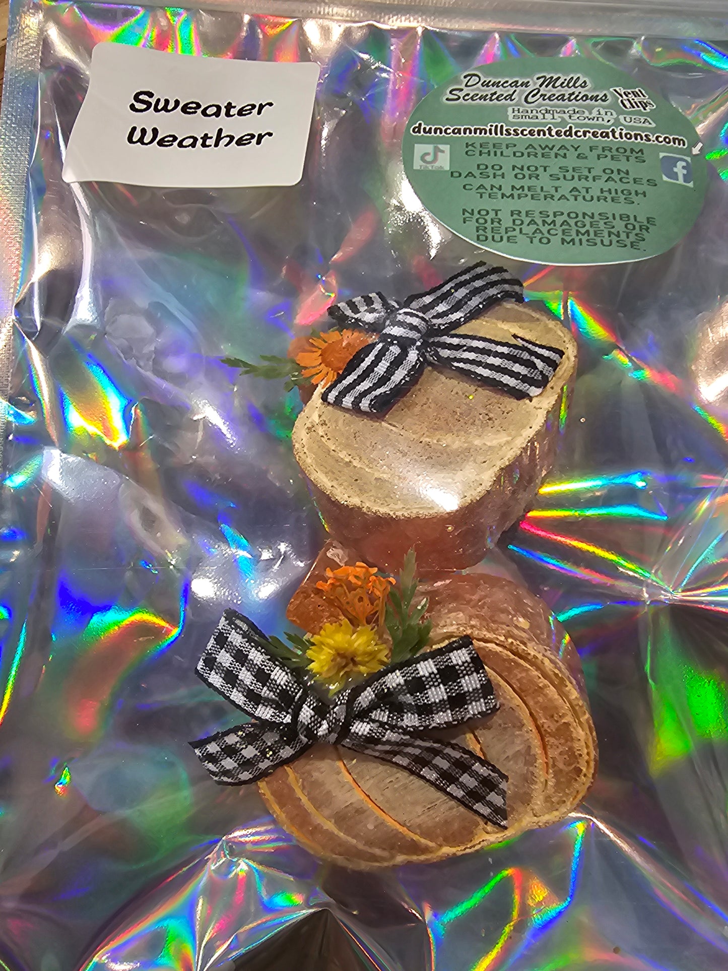 Ready-to-ship Pumpkin Vent Set | Sweater Weather scent