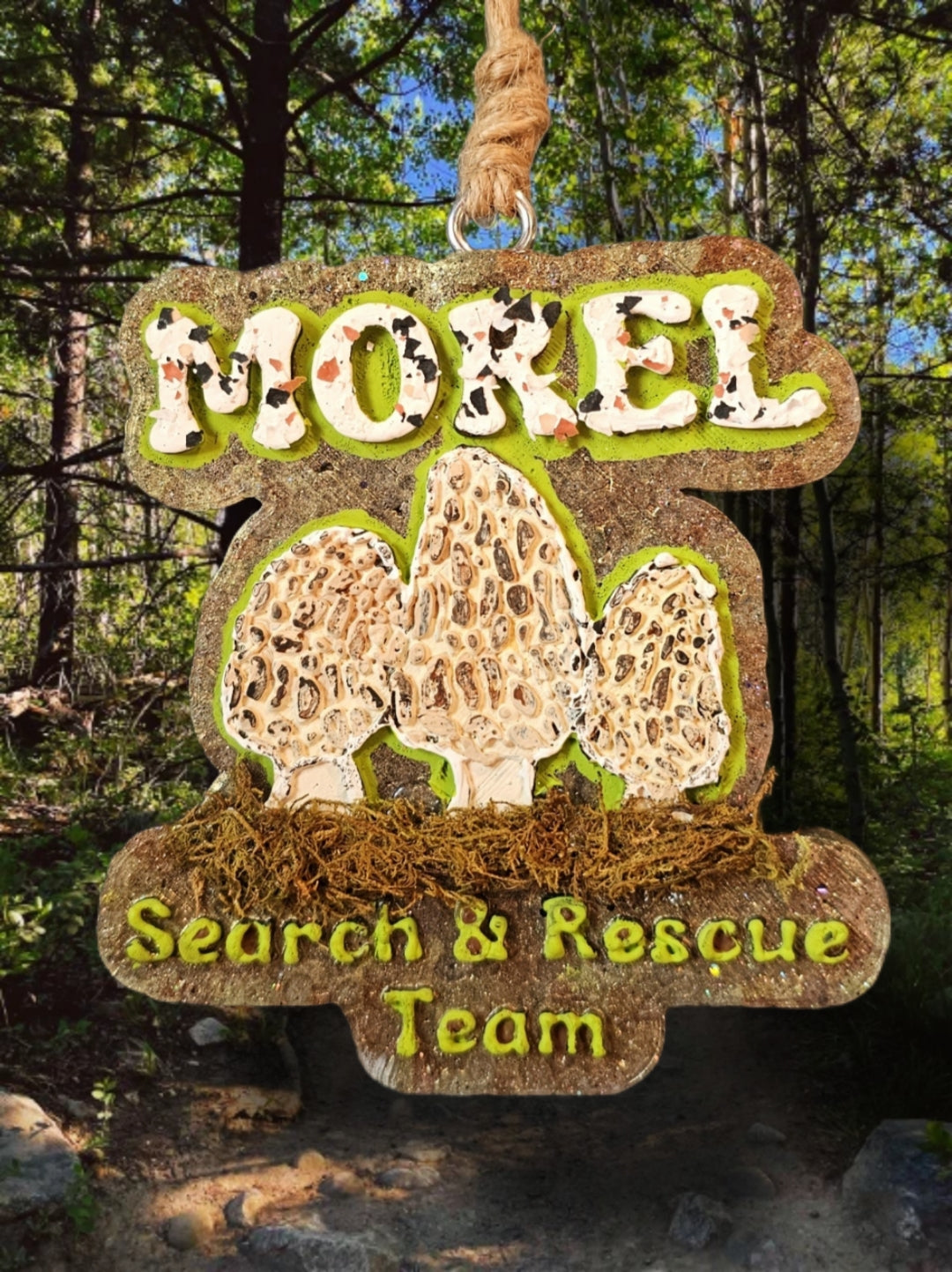 Morel Mushroom Freshie 🍄🌿 | Handmade Woodland Car Freshie | Mushroom Hunter Gift