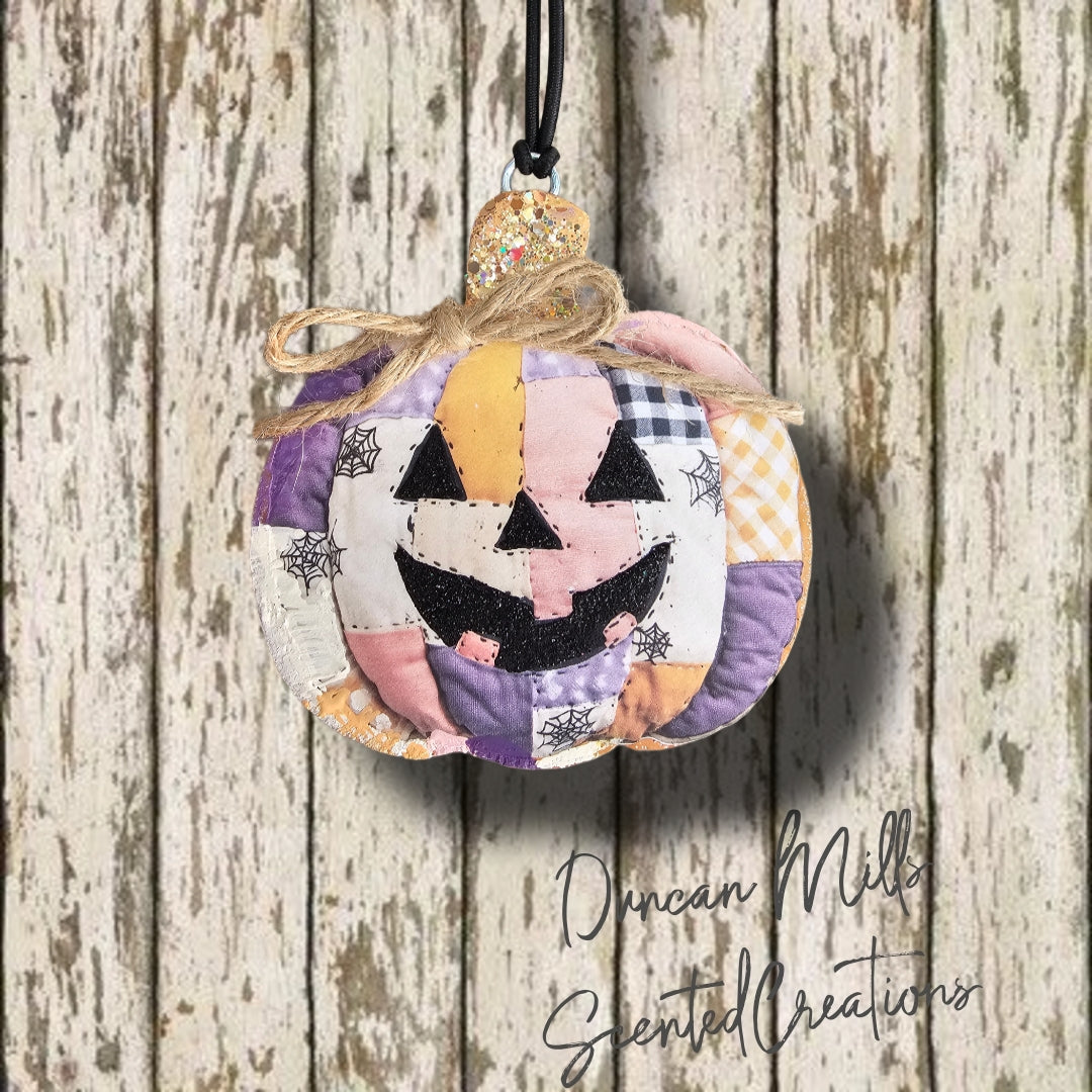 Patched Pumpkin Freshie | Fall | Made to order