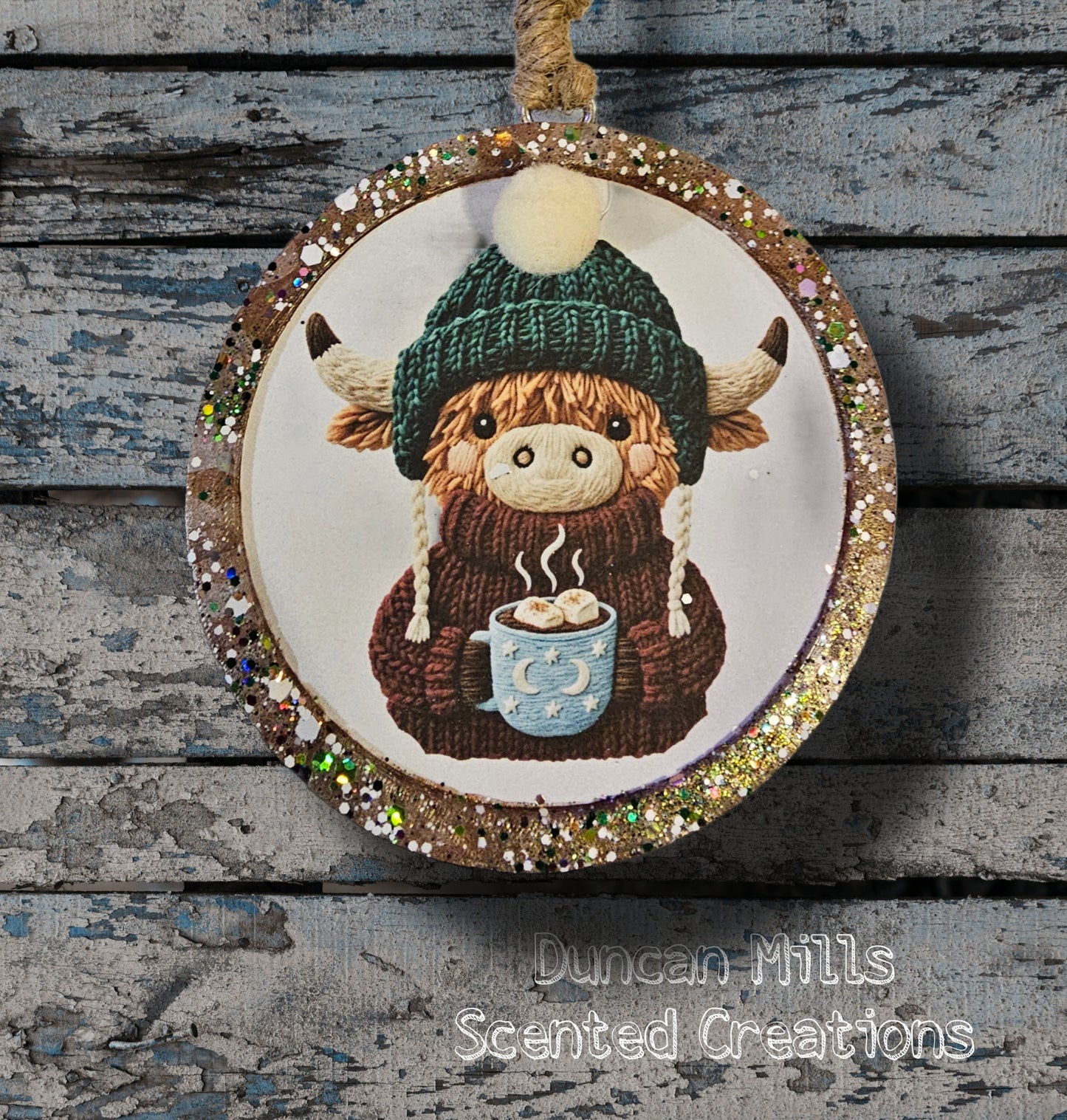 Cozy Highland Freshie | Cow lovers | Winter | Choose size | Made to order