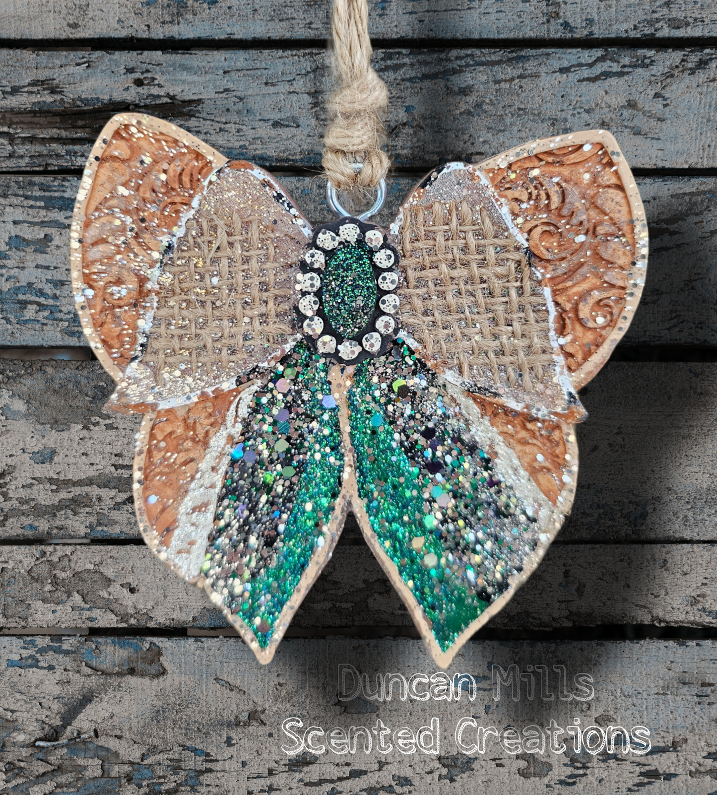 Leather Look Bow Freshie| Exclusive |Western |Burlap | Made to order