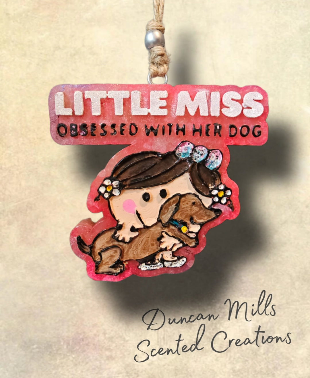 Little Miss Obsessed with her Dog Freshie | Made to order