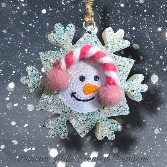 Snowflake Freshie | Snowman lovers | Made to order