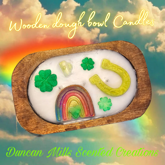 St. Pattys Inspired Dough Bowl Candles