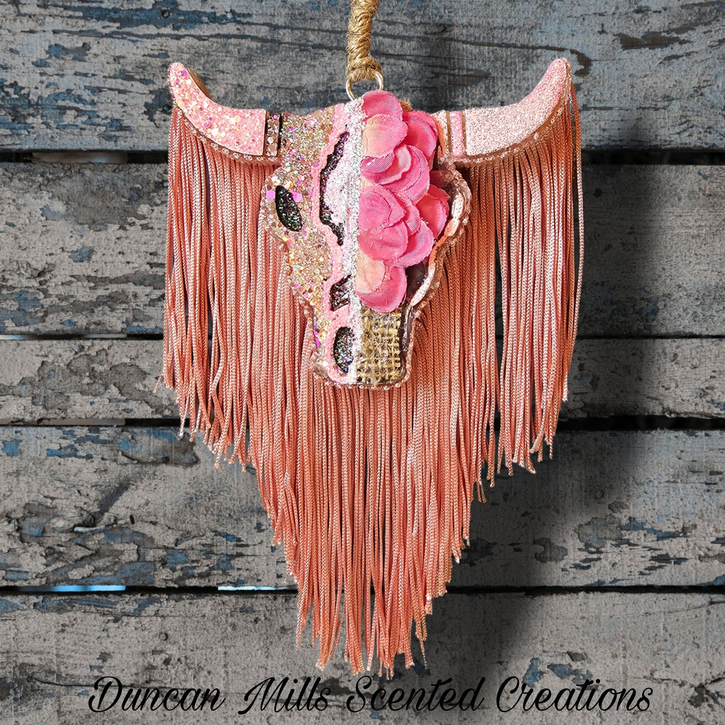 Peachy pink Petals Bull Freshie  | Western Lovers | Made to order