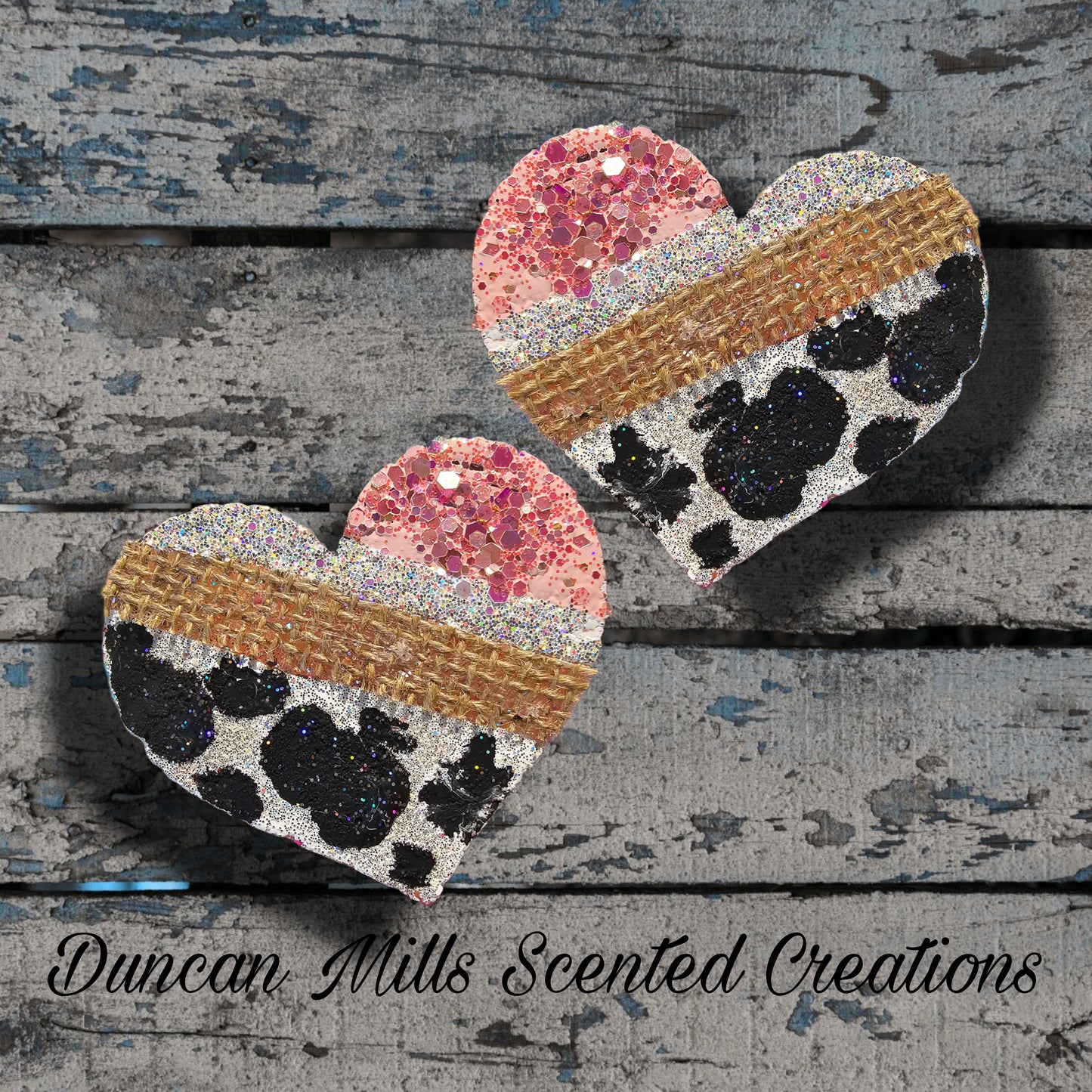 Burlap & Cow Print Vent Set | Made to order