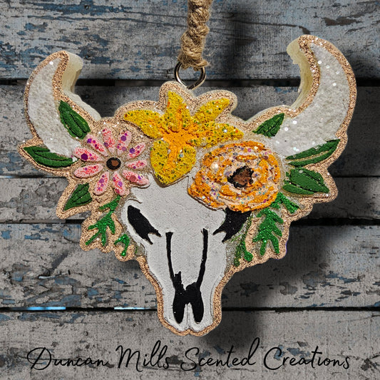 Floral Bull Skull