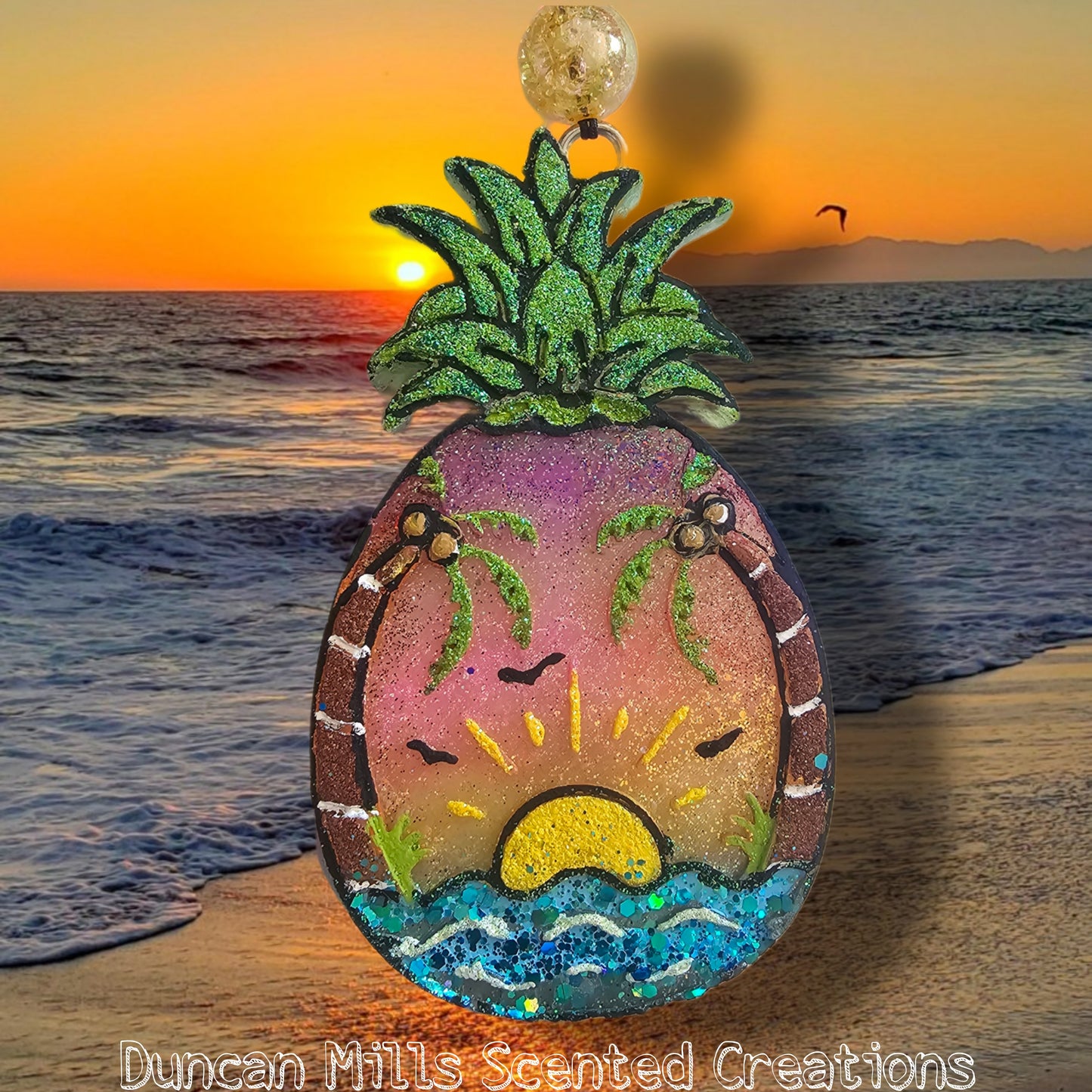 Pineapple Sunset Scene Freshie  | Made to order