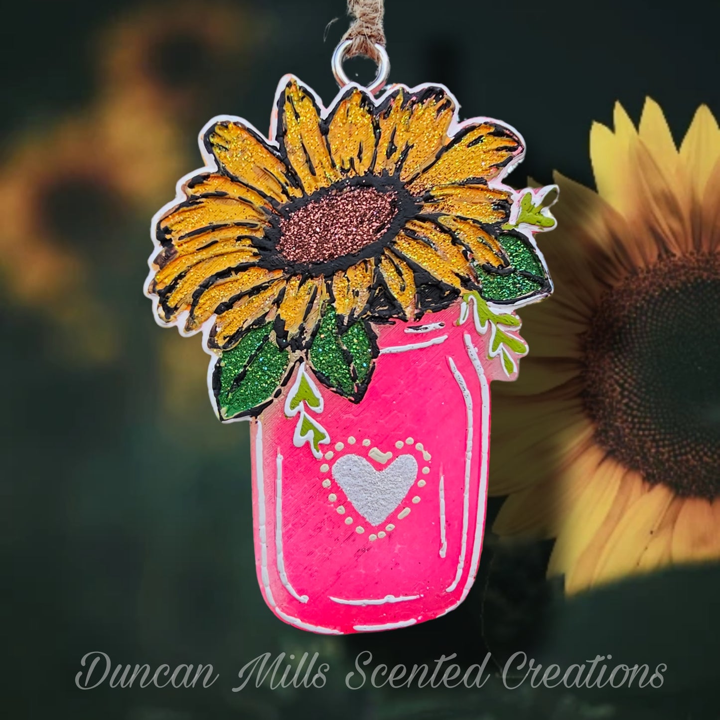 Sunflower Mason Jar Freshie  | Made to order