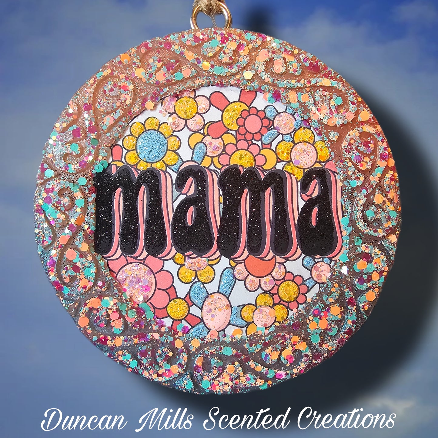 Mama Freshie | Daisies Embossed edges |  Boho  | Flowers | Made to order