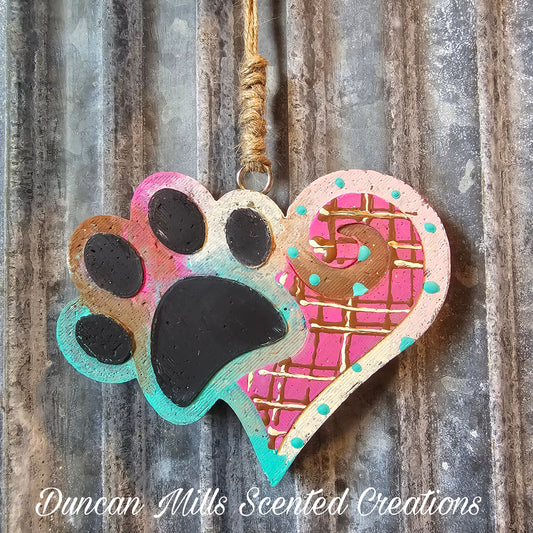 Dog Print | plaid Scroll  Heart | Made to order | Any colors